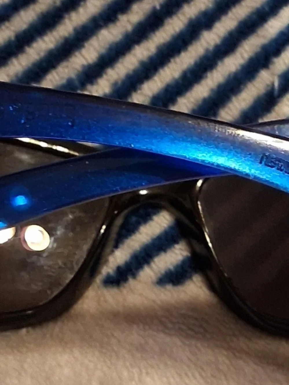 Men's Sport Sunglasses — Blue and Black Frame